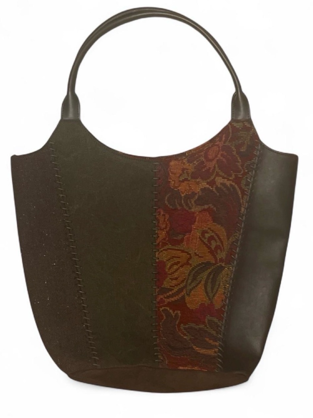 Vintage Coldwater Creek Boho Tote Floral Patch Tote Bag Indie Western Inspired - Picture 3 of 6